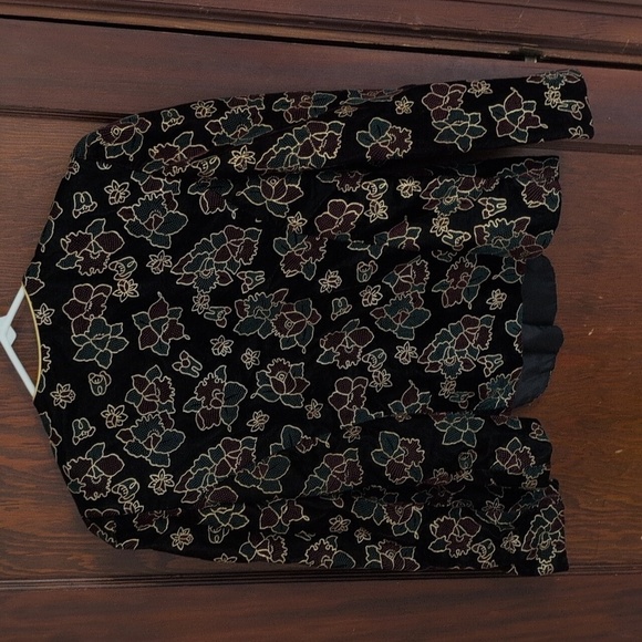 R&K Evening Velvet Floral Evening Jacket Size Small - Picture 6 of 6